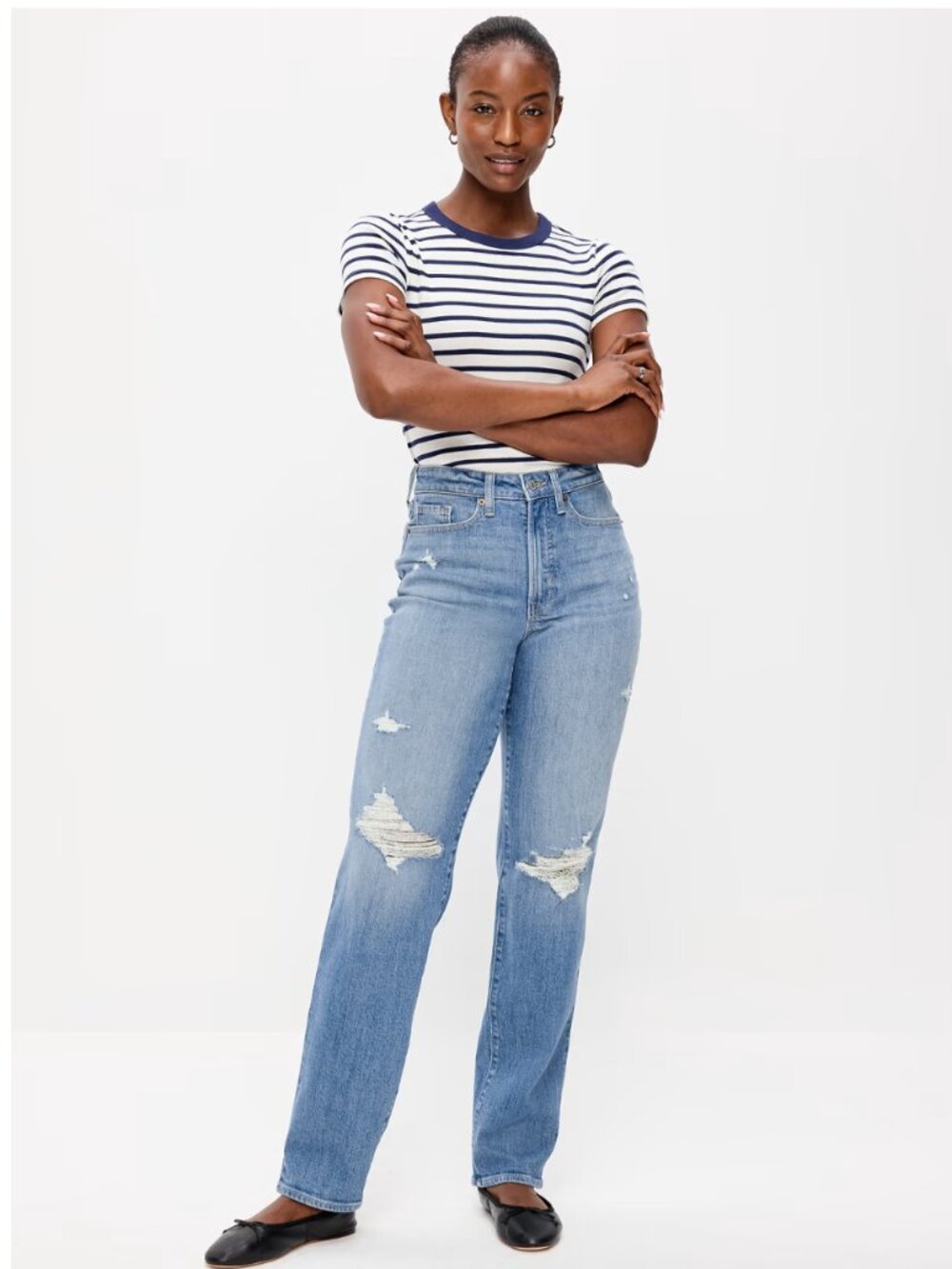 Old Navy Curvy High-Waisted OG Loose Straight-Leg Jeans